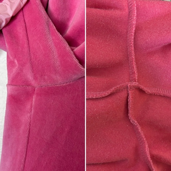 Superdown Penelope Pink Velvet/Velour Sweatpants, Pockets, Jogger Ankle Cuffs, M - Picture 6 of 8